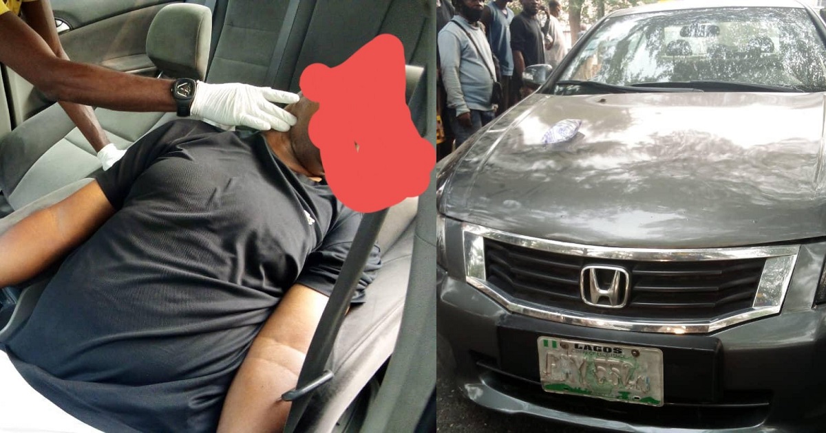 Man found dead in his car in Lagos (photos)