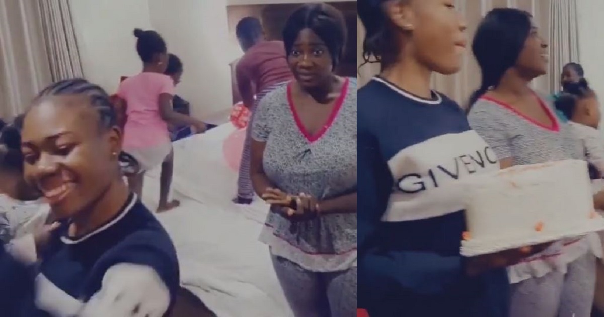 “I Was There When She Was Born Live” – Mercy Johnson Shows Off Lookalike Sister, Joy, As She Celebrates 21st Birthday (Video)