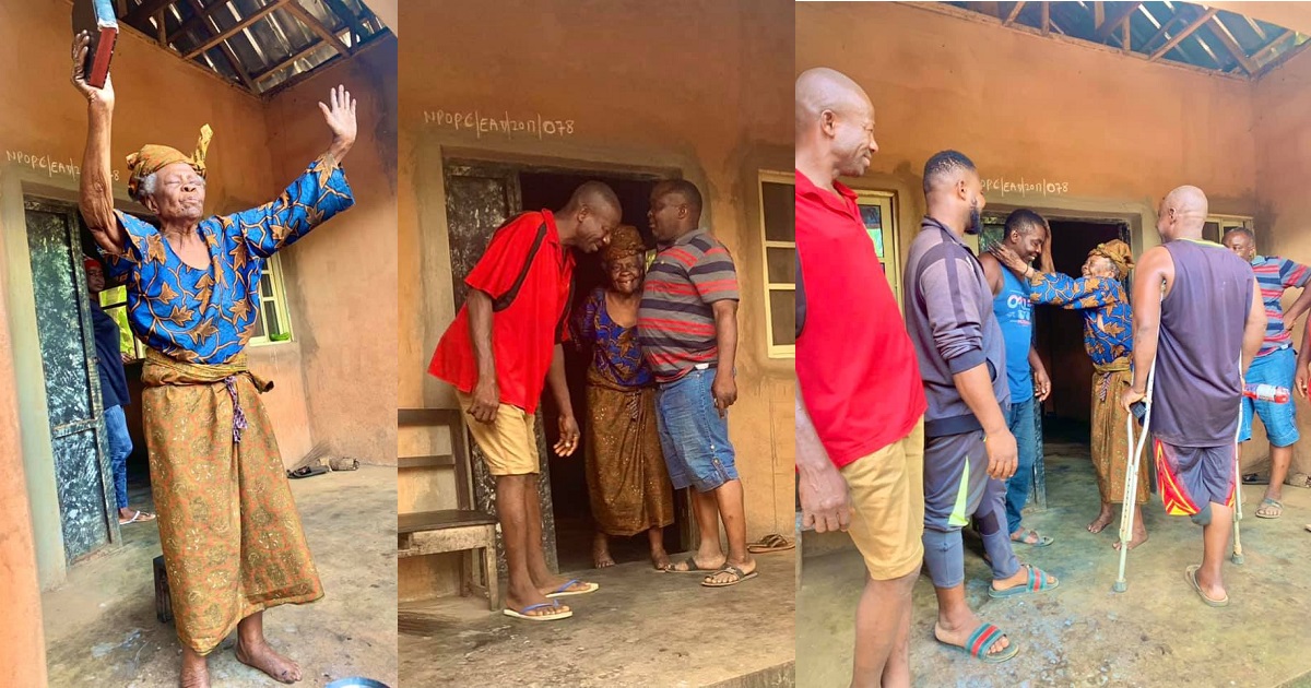 Brothers pay surprise visit to Akara seller who gave them free snacks everyday on their way to school 40 years ago (Photos)