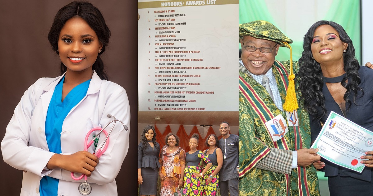 “I made my momma so proud, she cried” – UNIZIK medical graduate celebrates as she bags 12 awards at induction