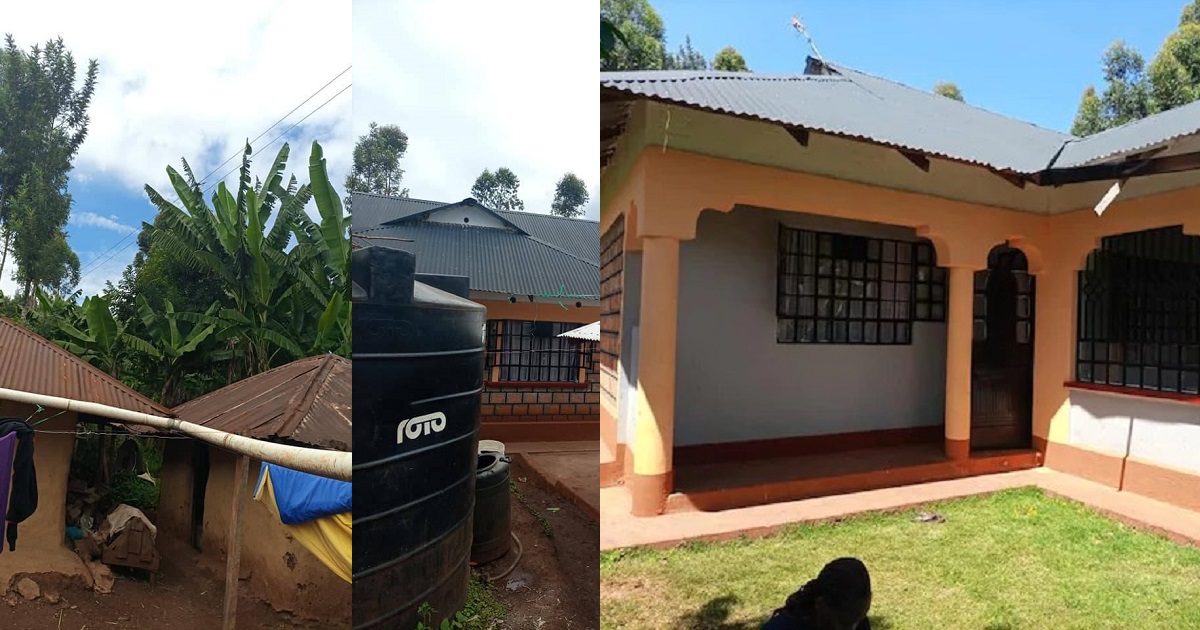 Woman who grew up in a mud house builds beautiful home for her parents