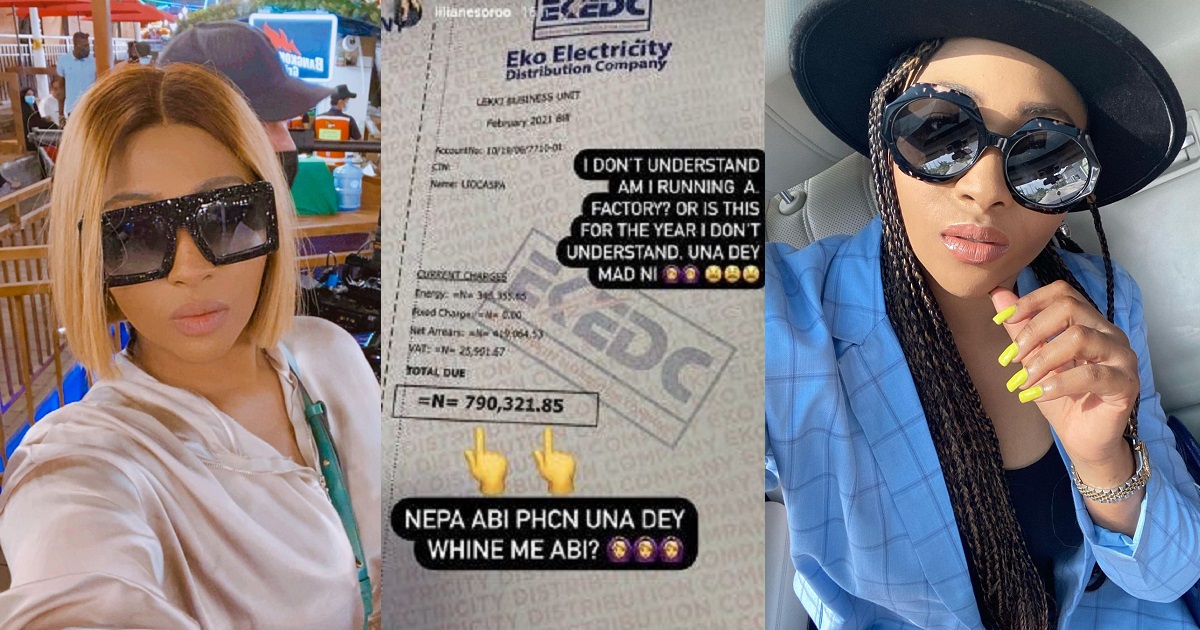 Lilian Esoro cries out over outrageous electricity bill