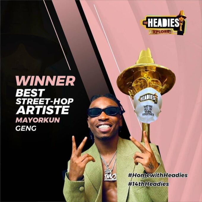 Mayorkun’s parents celebrate son for winning “Best StreetHop Artist award” at the 14th Headies