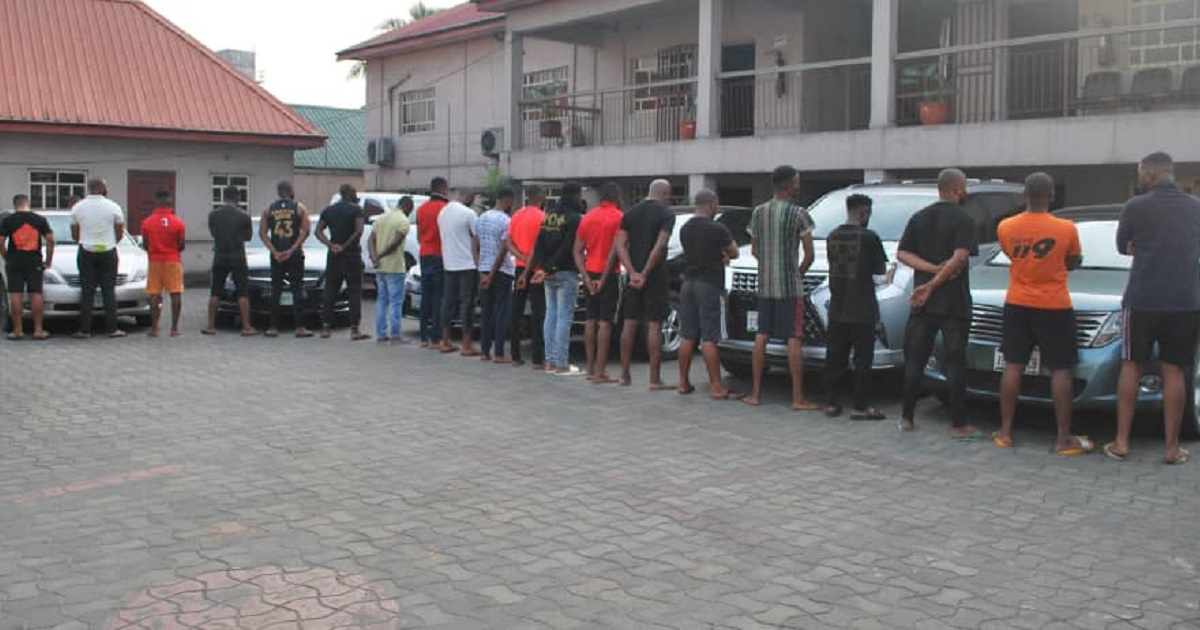 20 suspected internet fraudsters arrested in Imo, phones, laptops, exotic cars recovered (photos)