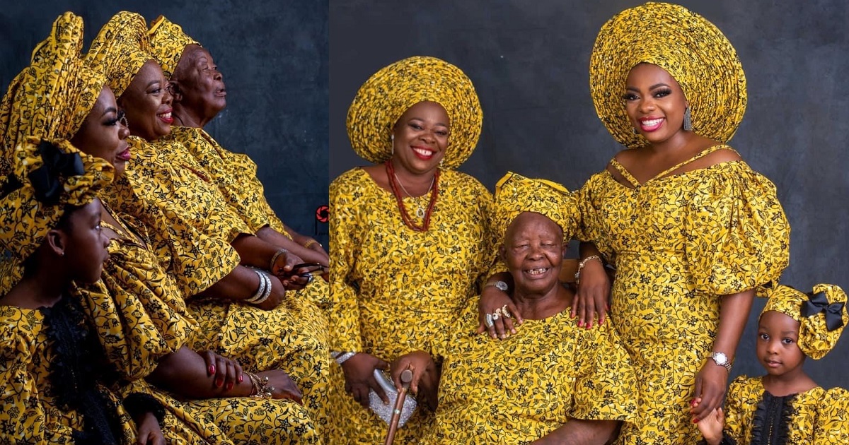 Beautiful four generations photos of a Nigerian family
