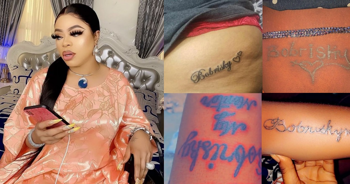 More fans get tattoo of Bobrisky, pushing the number to over a dozen (photos)