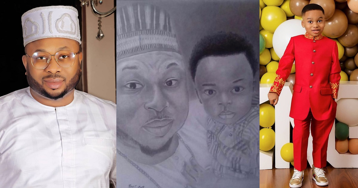 “May the Lord honor your mum and surround you with peace” – Olakunle Churchill prays for lookalike son, King Andre, as he turns 5