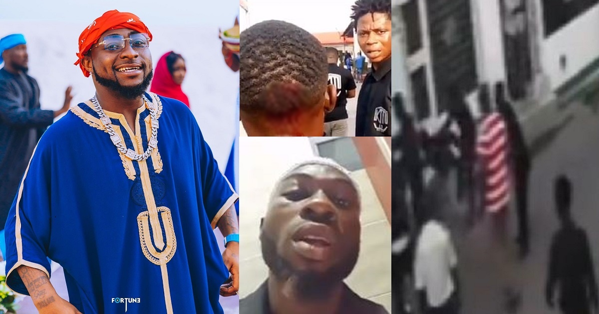 Davido and his crew members allegedly assault a staff at a lounge in Lagos (Videos)
