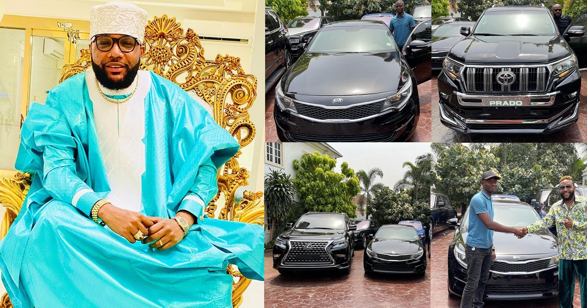 Nigerian Billionaire, E-Money gives out luxury cars to people on his 40th birthday