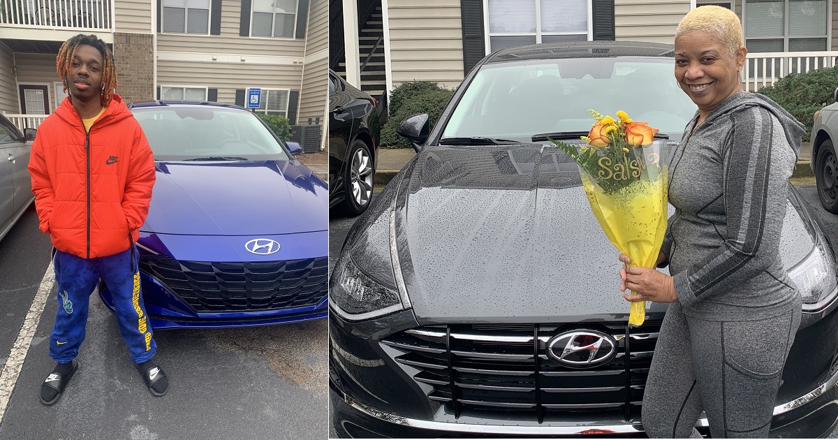 Young man buys matching cars for himself and his mother. (Photos