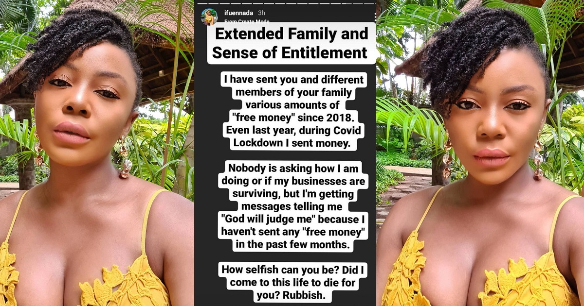 BBNaija’s Ifu Ennada calls out her extended family for being selfish and ungrateful