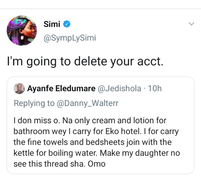Simi threatens