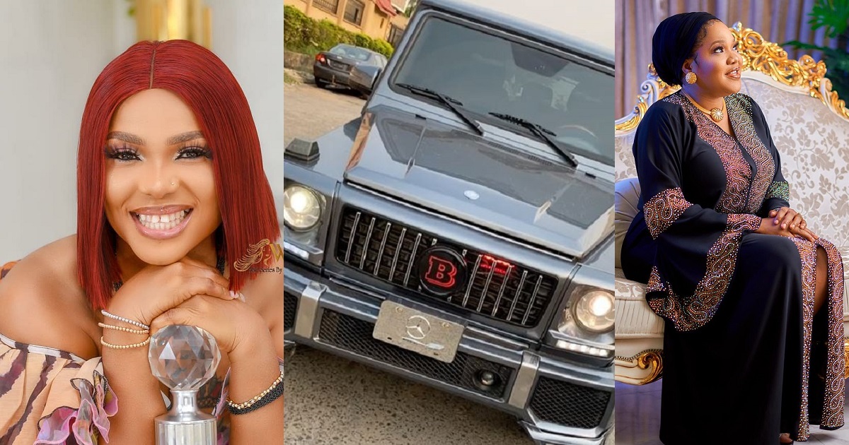 “Hardworking woman” – Iyabo Ojo praises Toyin Abraham as she acquires new Mercedes Benz Brabus