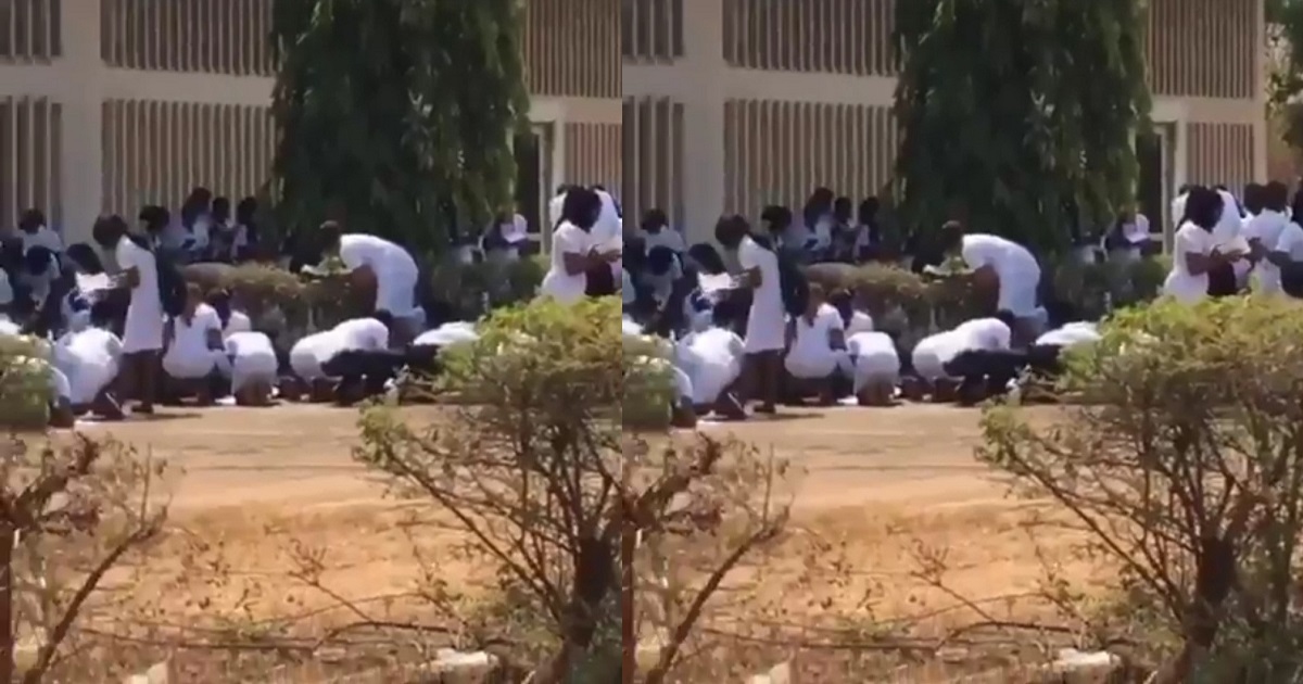 UNN nursing students write test while standing under the sun (Video)