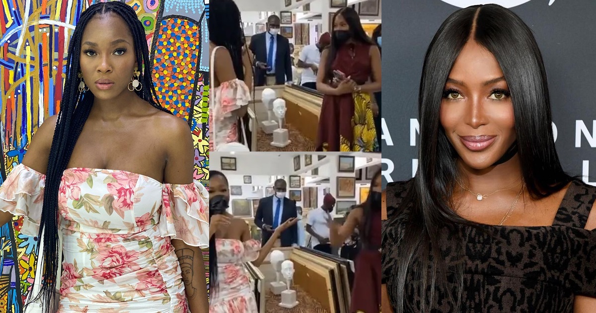 Heartwarming moment BBNaija’s Vee met her idol, Naomi Campbell (video