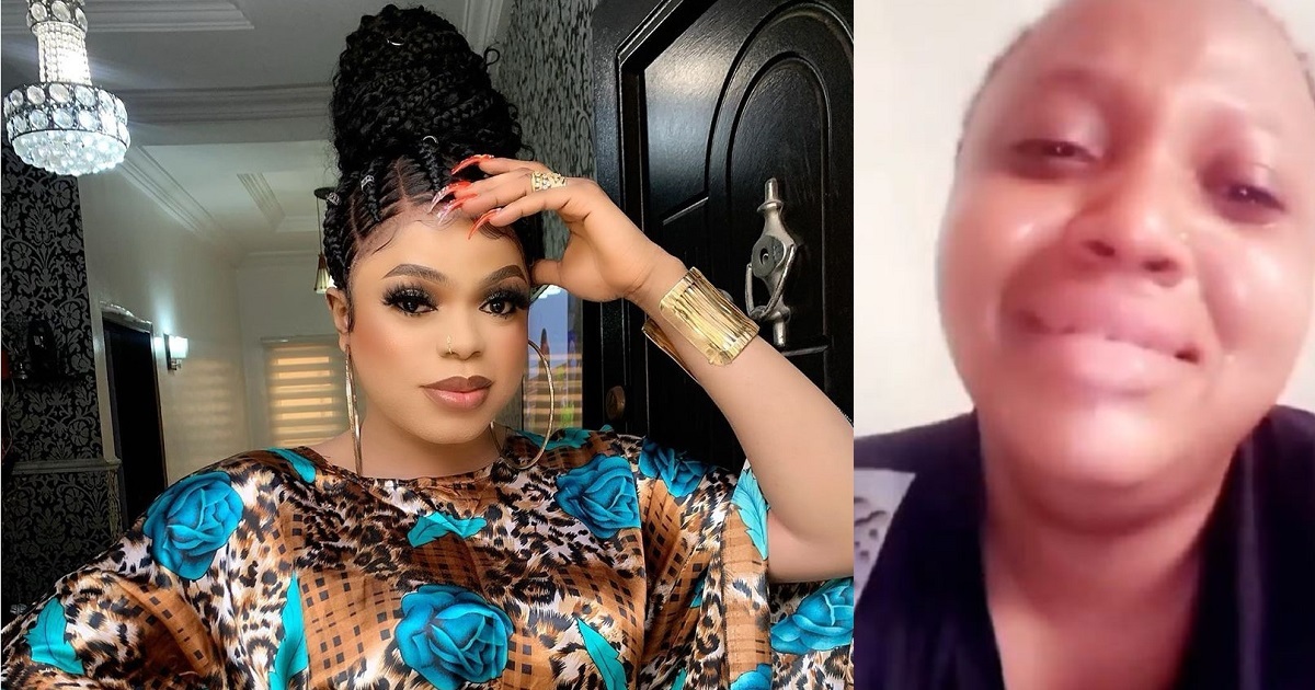 “They almost stripped me naked” – Lady who tattooed Bobrisky’s face on her back cries as she claims area boys harrassed her because of the tattoo