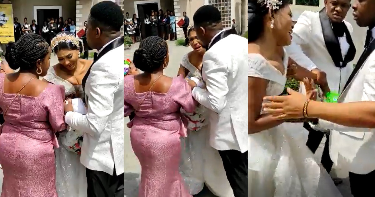Bride in tears as Pastor refuses to join couple because they arrived 5 minutes late to the church (video)