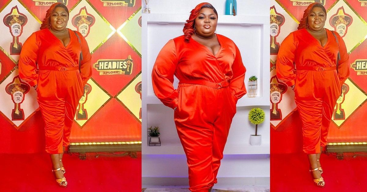 Nigerians mock actress, Eniola Badmus over her outfit to the #14thHeadies