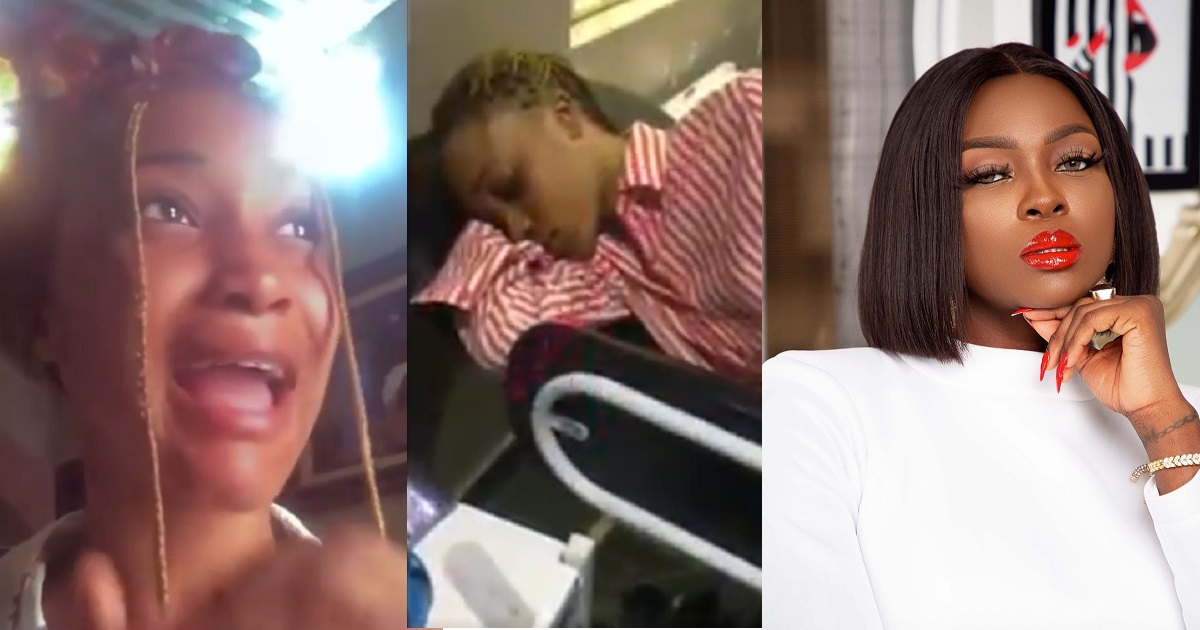 Lady who was rebuked by Ka3na for drawing a tattoo of her name on her thigh lands in the hospital after allegedly taking a poisonous substance.
