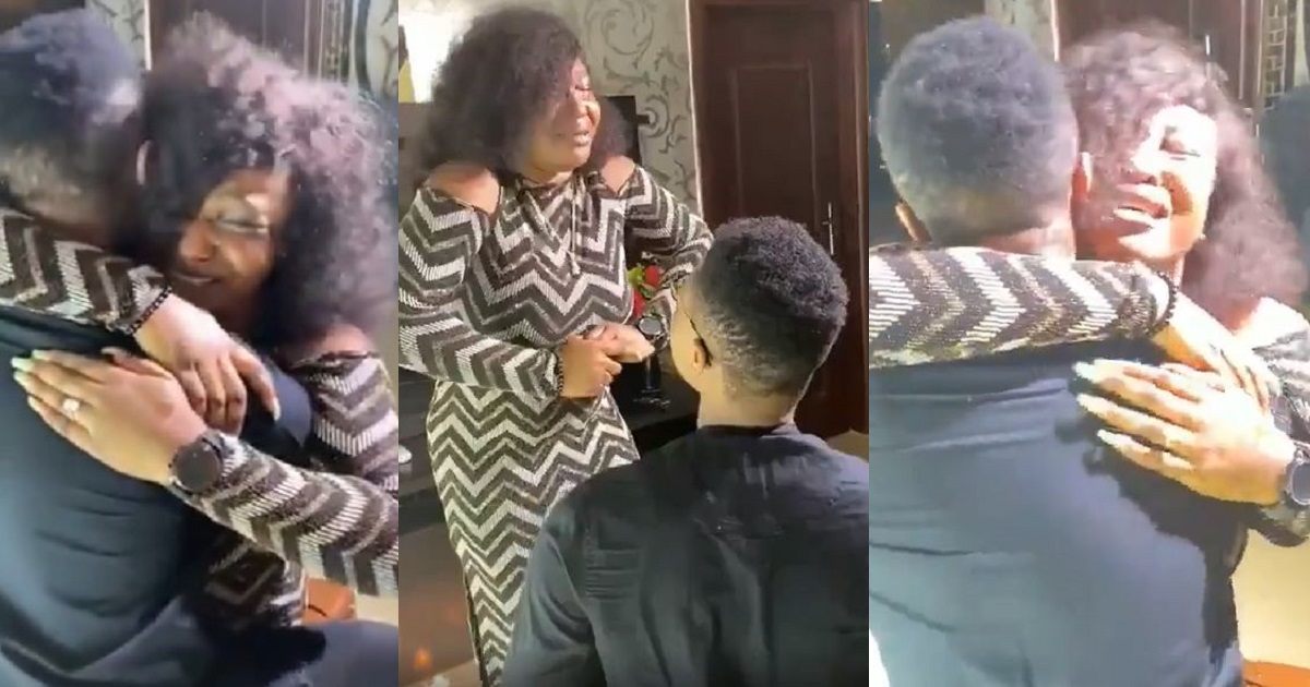Nigerian lady sheds uncontrollable tears as her man finally engages her (Video)