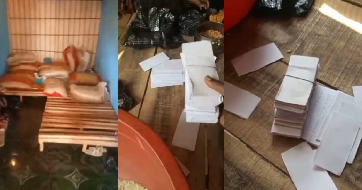 ₦400,000 cash paid for 20 bags of rice allegedly turns to paper in Delta State (video)