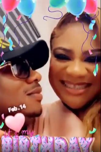 Image result for Actress Nkechi Blessing Sunday and her new man/Ekiti politician Hon. Opeyemi David Falegan in PDA session at her birthday party (video)