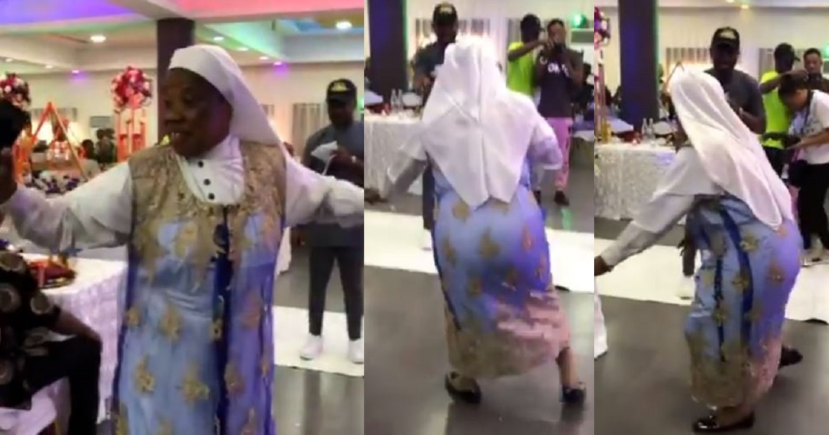 Reverend Sister scatters dance floor with cool moves to Timaya’s song (Video)