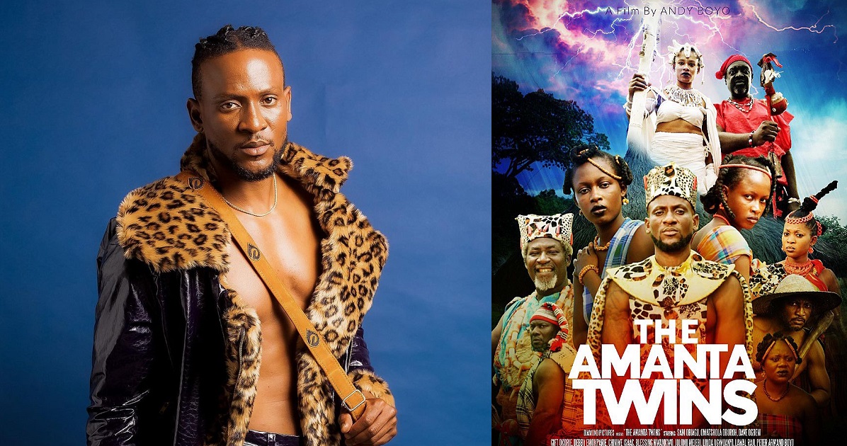 BBNaija Star, Omashola, congratulates himself as he makes the cover for a “Nollywood movie”