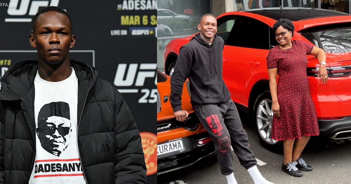 Nigerian MMA Fighter, Israel Adesanya, honors his dad, buys his mom a Porsche ahead of his next fight on Saturday