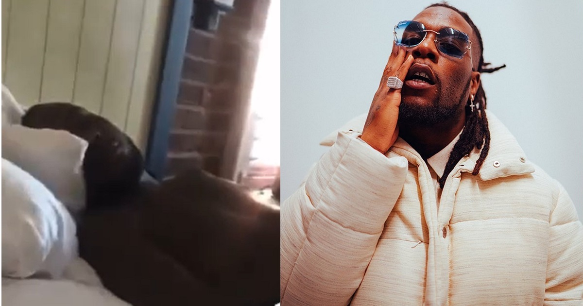 Video of Grammy Winner, Burna Boy, sleeping peacefully after allegedly sleeping with a mystery lady