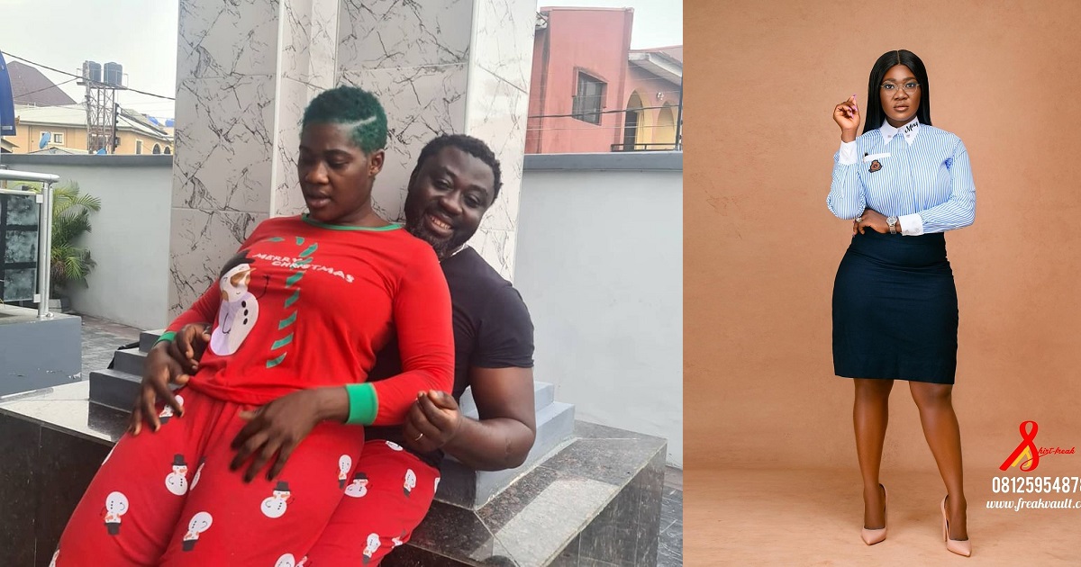 Mercy Johnson’s husband, Prince Okojie gushes over her ”figure 8 and flat tummy” (Photo)