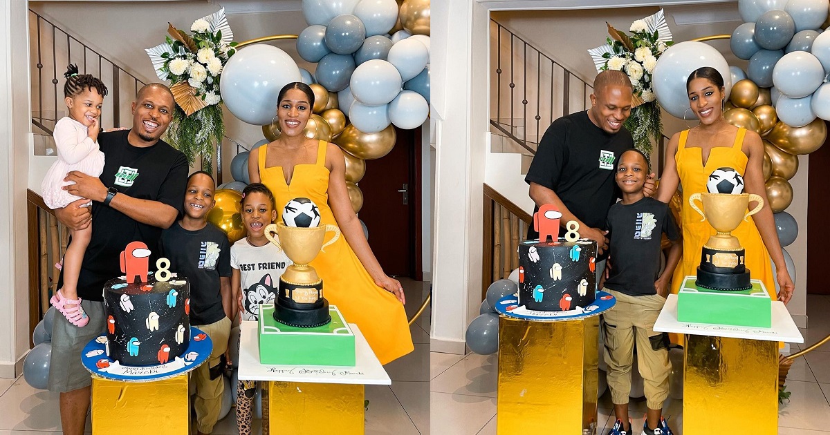 Rapper, NaetoC and wife, Nicole, celebrate their first child, Marobi, on his 8th birthday (photos)