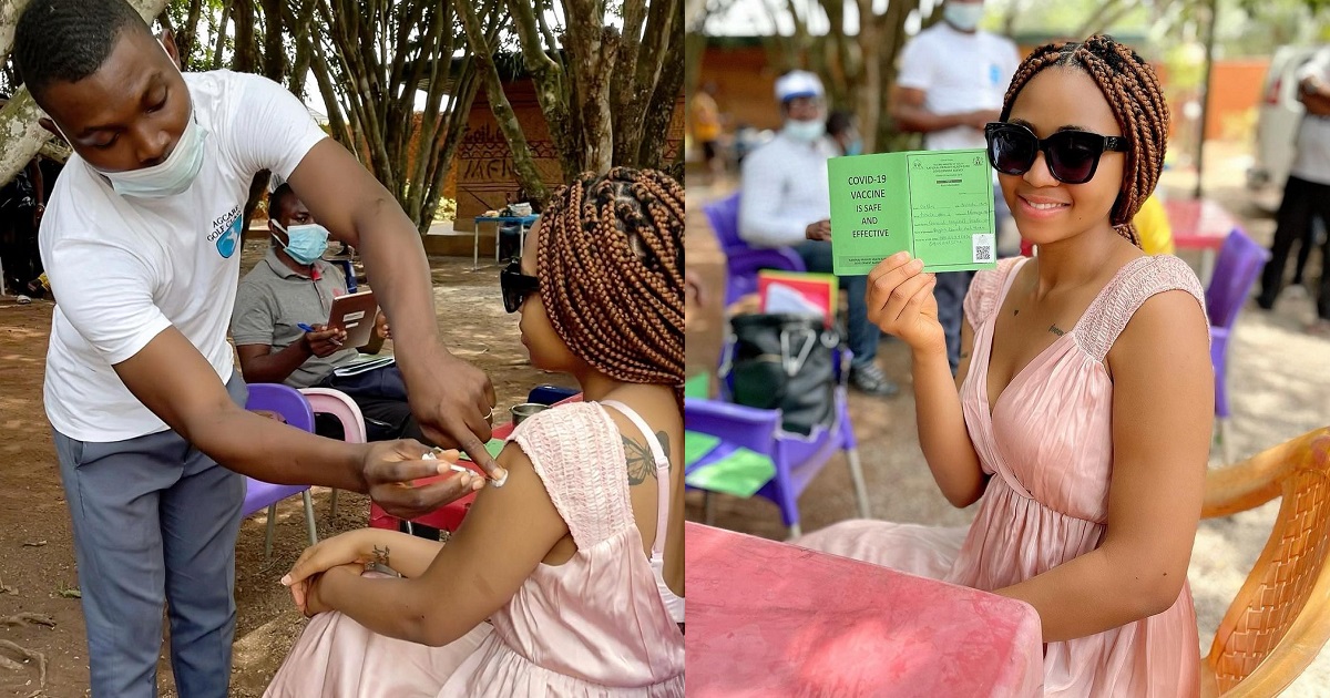 ”There are no side effects” – Regina Daniels writes after taking Covid-19 Vaccine. (Photos)`