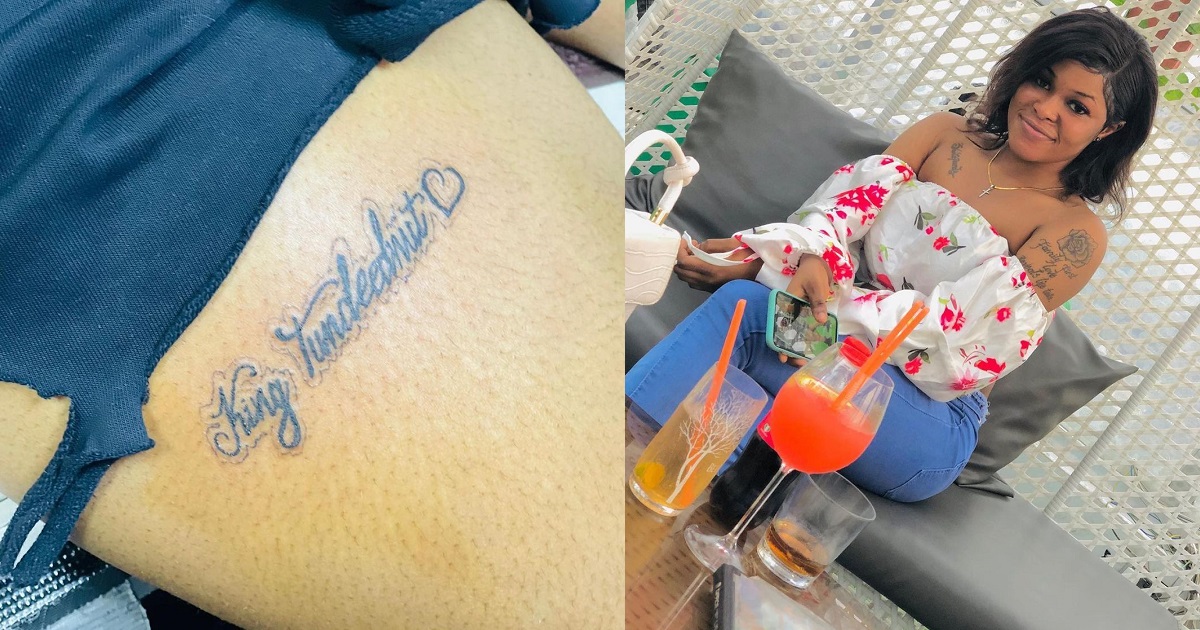 “Thanks oo, God Bless” – Tunde Ednut appreciates lady tattoed his name on her body.