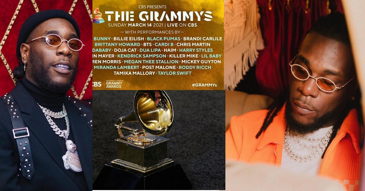 Fans react as Burna Boy’s name is omitted from list of artistes performing at Grammy