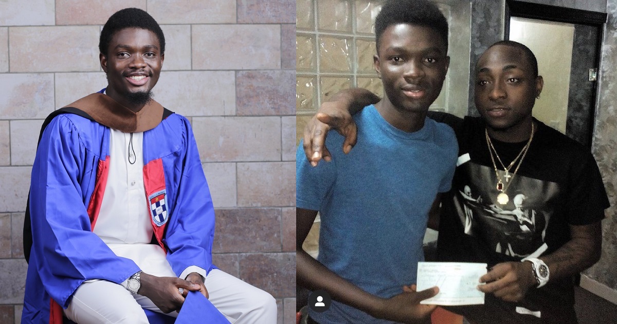Boy who dropped out of school in England due to lack of funds appreciates Davido for partly funding his education after he returned to Nigeria