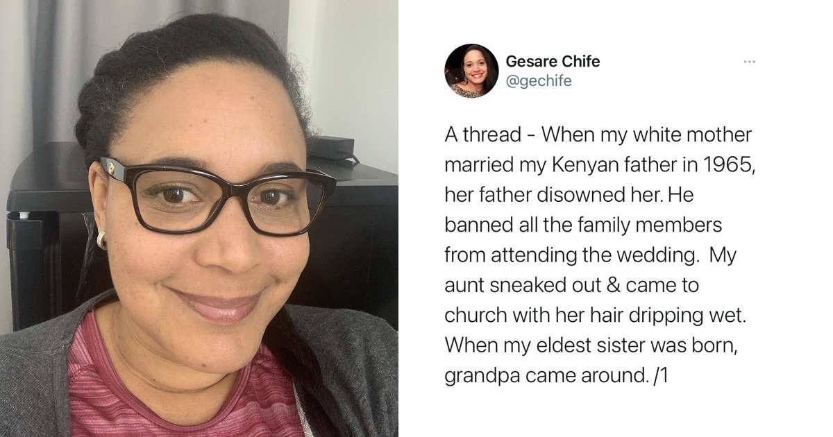 When my white mother married my Kenyan father in 1965, her father disowned her – Biracial lady narrates how her mother was rejected because she married a black man
