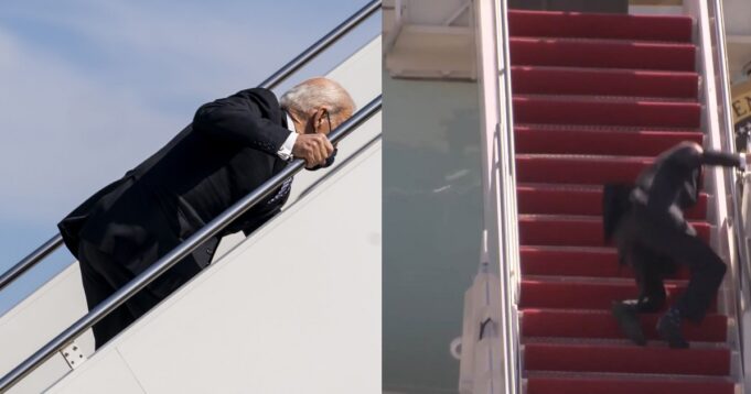 Joe Biden falls