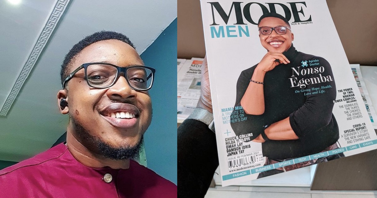 ”I used magazine to wrap akara for my mother” – Aproko Doctor shares his childhood struggle as he graces the cover of Mode Men Magazine