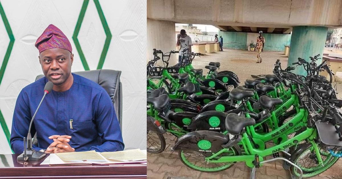 Governor Seyi Makinde acquires bicycles for civil servants to move within the state secretariat (photos)