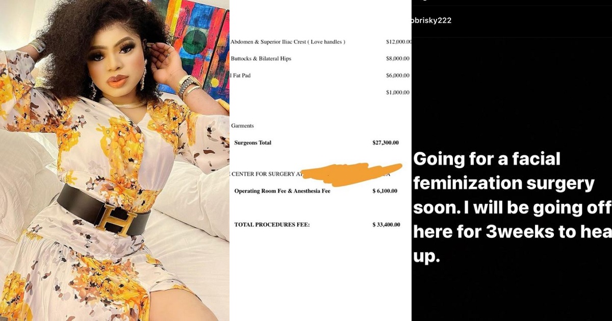 “I know I won’t die” – Bobrisky says as he reveals plan to undergo gender transition surgery