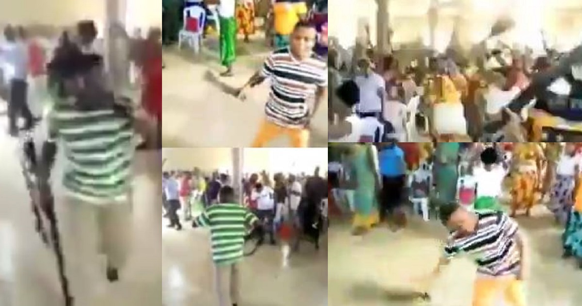 Viral video of church members praying and armed with different weapons to ‘attack principalities and powers