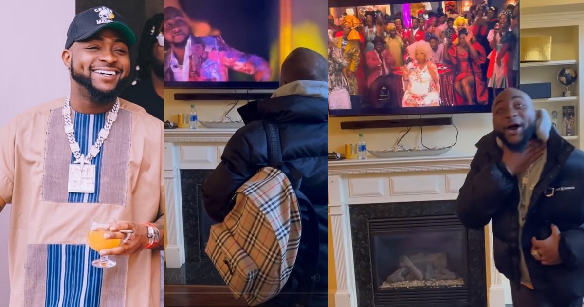 E restrict their airflow: Davido filmed watching himself in Coming 2 America (video)