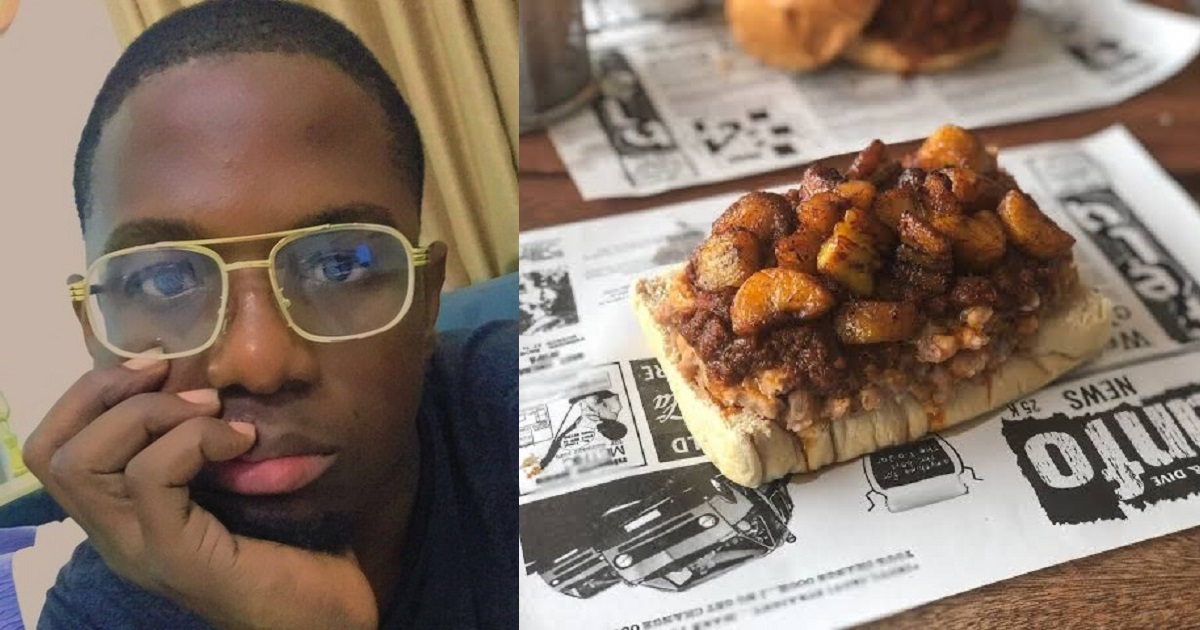 Man laments after paying N3000 for small bread, beans and plantain in Lagos