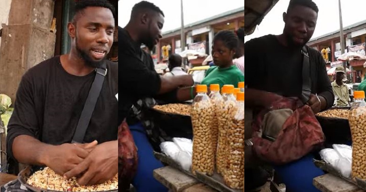 Nigerian man narrates how he built a house, got married from selling groundnuts (video)