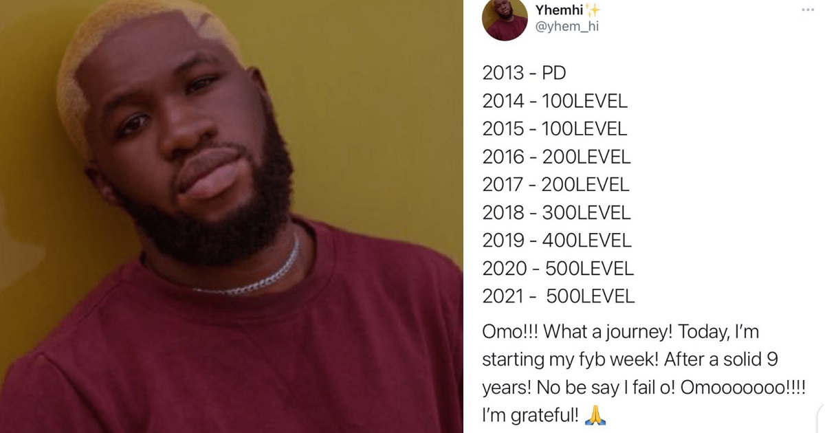 Man set to graduate after spending 9 years in the university