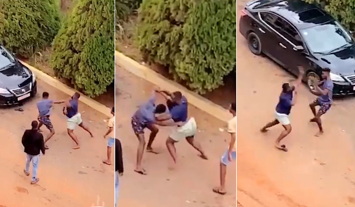 Two KNUST students exchange blows over a girl in Ghana