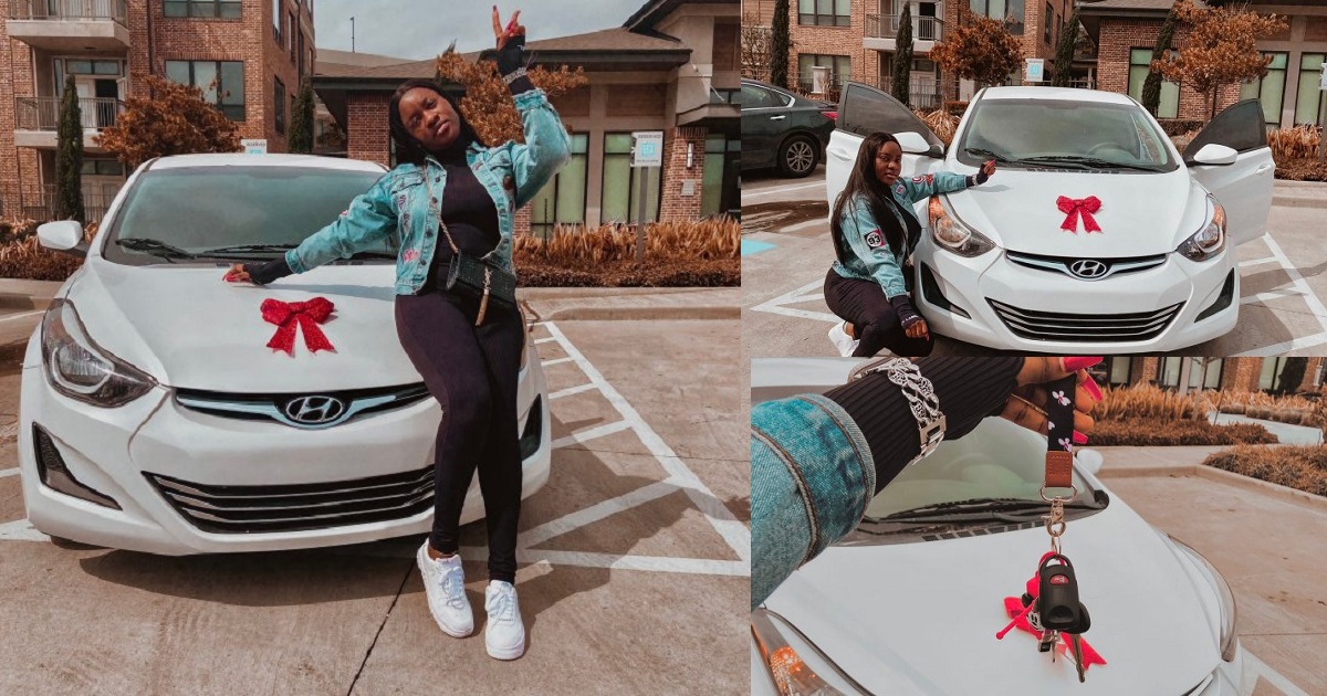 “My first big girl purchase” – Nigerian lady gifts herself a brand new car to celebrate 24th birthday