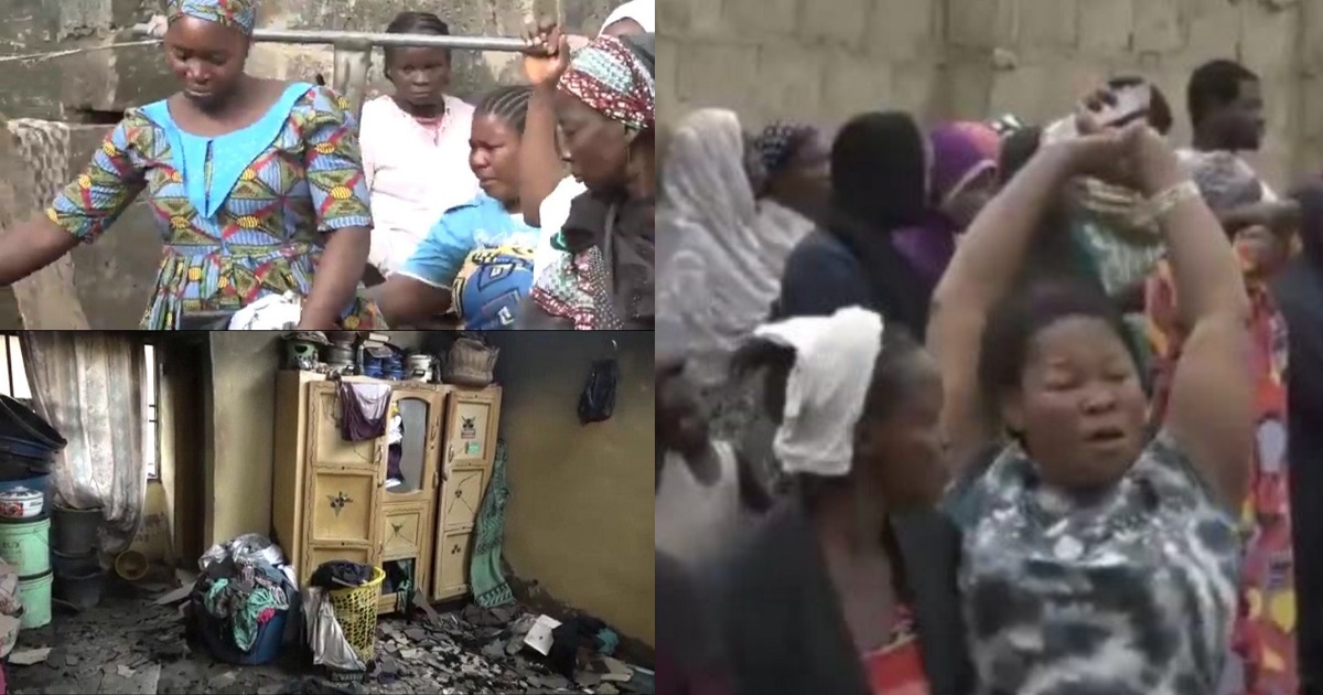 Mother and her four children die in fire caused by candlelight in Kwara state (video)