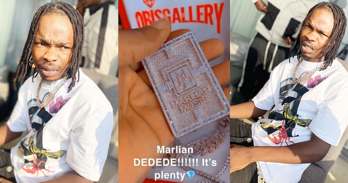 Singer, Naira Marley gifts himself a customized diamond neck chain (Video)